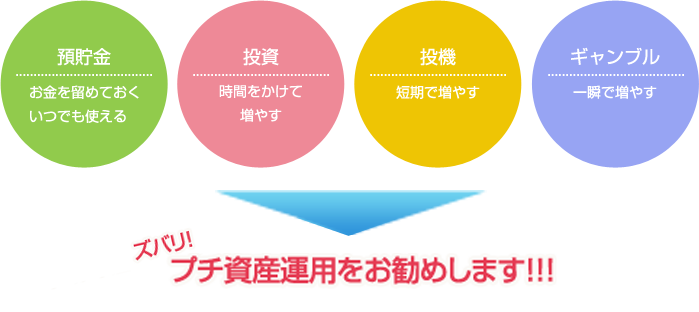 ズバリ！ プチ資産運用をお勧めします!!!