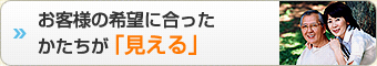 お客様の希望に合ったかたちが「見える」